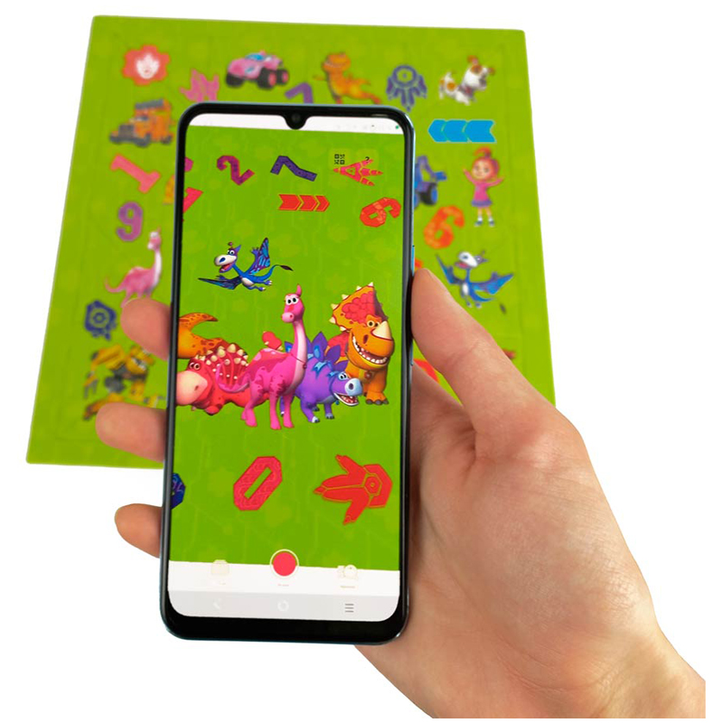 Головоломка с дополненной реальностью ГЕОДОМ "Турбозавры", 30*30,5см, Головоломка с дополненной реальностью ГЕОДОМ "Турбозавры", 30*30,5см,