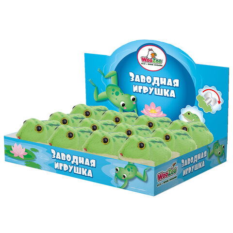 Игрушка мягкая заводная "Лягушка", высота 6 см, WOOZOO (ВУЗУ), 666189