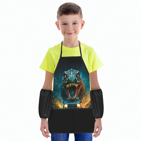 Фартук с нарукавниками для уроков труда BRAUBERG KIDS, 2 кармана, регулировка по