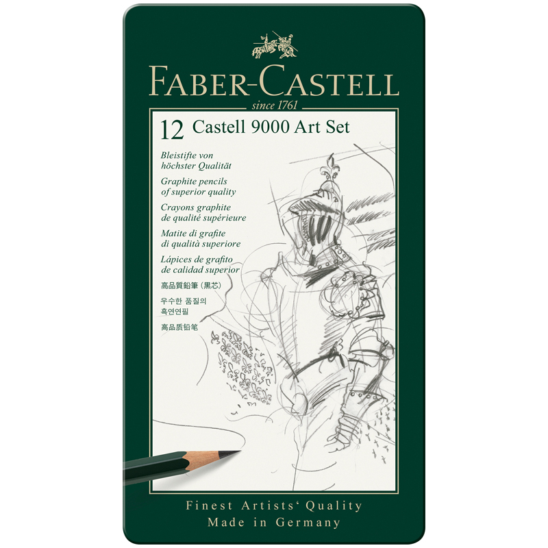 Набор карандашей ч/г Faber-Castell "Castell 9000 Art Set", 12шт., Набор карандашей ч/г Faber-Castell "Castell 9000 Art Set", 12шт.,