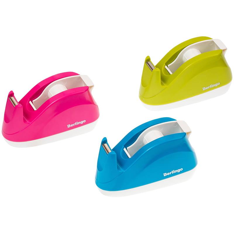 Диспенсер настольный Berlingo для канцелярской клейкой ленты, ассорти. FSd_00039 Диспенсер настольный Berlingo для канцелярской клейкой ленты, ассорти. FSd_00039