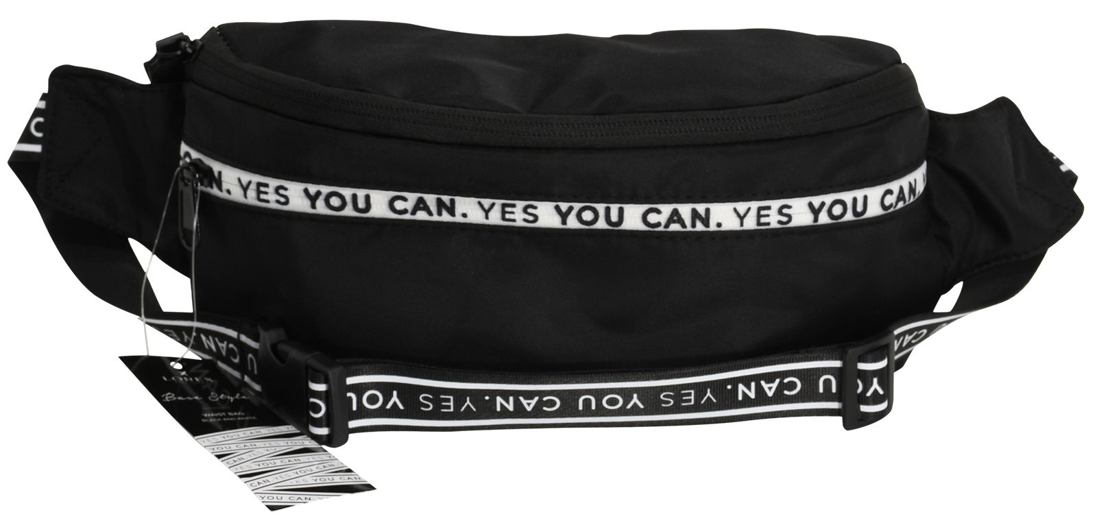 Сумка поясная LOREX BASE STYLE BLACK AND WHITE 28х13х8 см карман Сумка поясная LOREX BASE STYLE BLACK AND WHITE 28х13х8 см карман