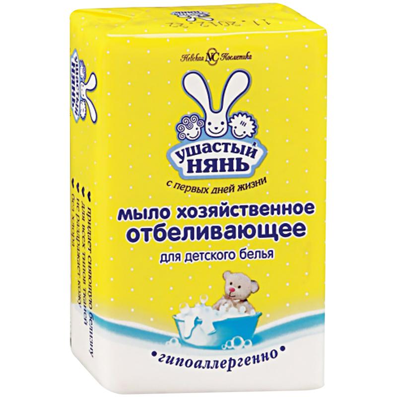 Мыло хозяйственное Ушастый нянь, для детского белья, отбеливающее, 180г 11139 Мыло хозяйственное Ушастый нянь, для детского белья, отбеливающее, 180г 11139