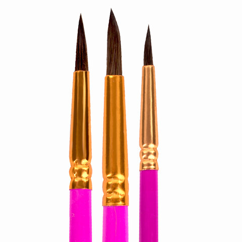 Кисти ЮНЛАНДИЯ, набор 3 шт. (из ворса пони круглые № 3, 4, 5), блистер, 200885 Кисти ЮНЛАНДИЯ, набор 3 шт. (из ворса пони круглые № 3, 4, 5), блистер, 200885