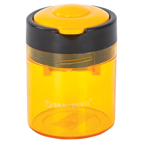 Точилка BRAUBERG "Office Round", 2 отверстия, с контейнером, Точилка BRAUBERG "Office Round", 2 отверстия, с контейнером,
