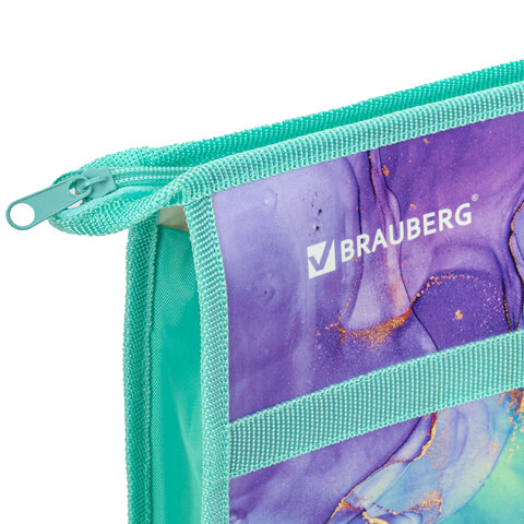 Папка для рисунков и чертежей с ручками BRAUBERG А3, пластик, молния сверху,