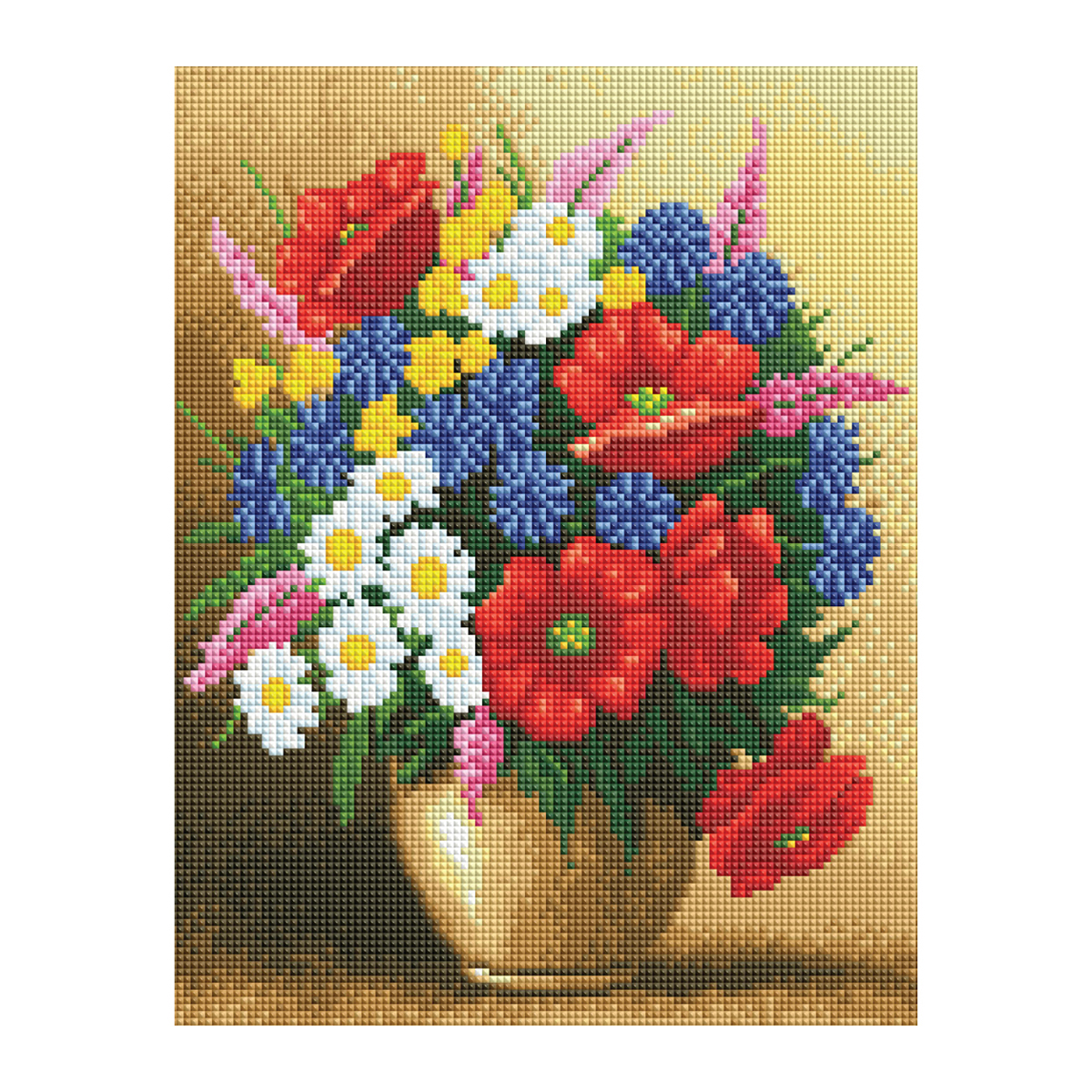 Алмазная мозаика ТРИ СОВЫ "Букет с маками", 30*40см, холст, картонная Алмазная мозаика ТРИ СОВЫ "Букет с маками", 30*40см, холст, картонная