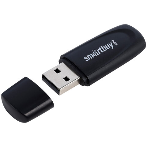Флеш-диск 8 GB SMARTBUY Scout USB 2.0, черный, SB008GB2SCK Флеш-диск 8 GB SMARTBUY Scout USB 2.0, черный, SB008GB2SCK