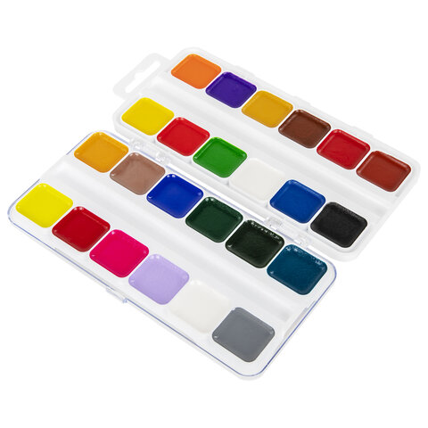 Краски акварельные BRAUBERG "KIDS", медовые, 24 цвета, квадратные Краски акварельные BRAUBERG "KIDS", медовые, 24 цвета, квадратные