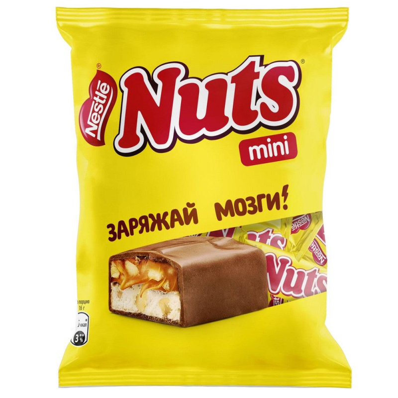 Шоколадный батончик Nuts Mini, 148г. Шоколадный батончик Nuts Mini, 148г.