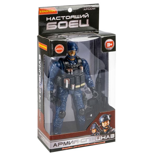 Набор солдат 18,5 см с оружием, "НАСТОЯЩИЙ БОЕЦ" Bondibon, BOX Набор солдат 18,5 см с оружием, "НАСТОЯЩИЙ БОЕЦ" Bondibon, BOX