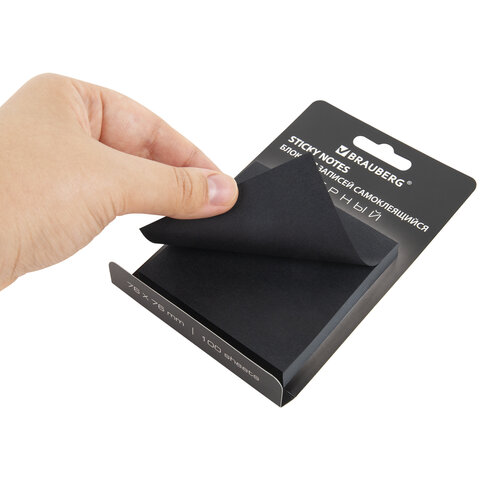 Блок самоклеящийся (стикеры) черный BRAUBERG BLACK, 76х76 мм, 100 листов, 115204 Блок самоклеящийся (стикеры) черный BRAUBERG BLACK, 76х76 мм, 100 листов, 115204