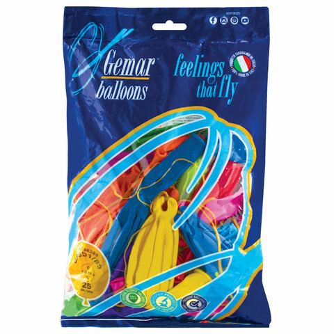 Шары воздушные 16" (41 см), комплект 25 шт., панч-болл (шар-игрушка с Шары воздушные 16" (41 см), комплект 25 шт., панч-болл (шар-игрушка с