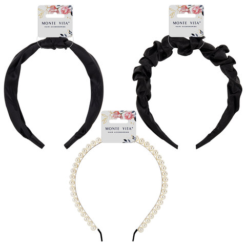 Ободок для волос, ширина 2 / 3 / 3 см АССОРТИ 2, MONTE VITA (МОНТЕ ВИТА), 457124 Ободок для волос, ширина 2 / 3 / 3 см АССОРТИ 2, MONTE VITA (МОНТЕ ВИТА), 457124
