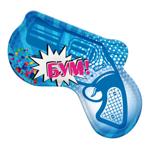 Хлопушка самонадувная КОМПЛЕКТ 10 штук "Пистолет с конфетти", фольга,