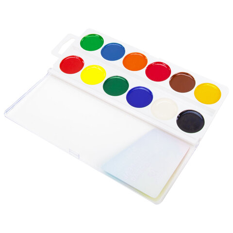 Краски акварельные BRAUBERG "МОНСТРИКИ", медовые, 12 цветов, круглые Краски акварельные BRAUBERG "МОНСТРИКИ", медовые, 12 цветов, круглые