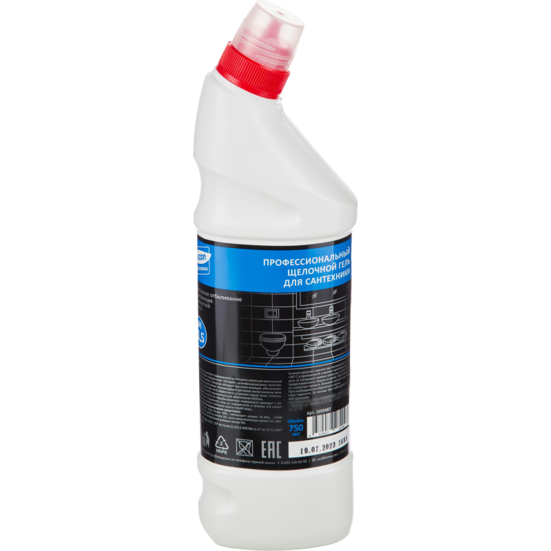 Профхим сантех щел гель с отбел/дез-эфф Luscan Prof/Active Тclean, 0,75л Профхим сантех щел гель с отбел/дез-эфф Luscan Prof/Active Тclean, 0,75л