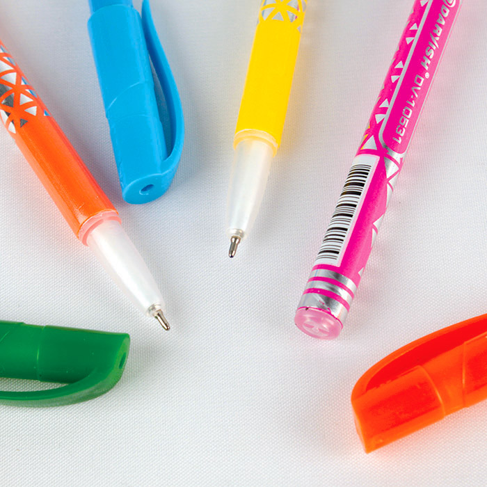 Ручка шариковая синяя на масляной основе "Darvish" корпус цветной