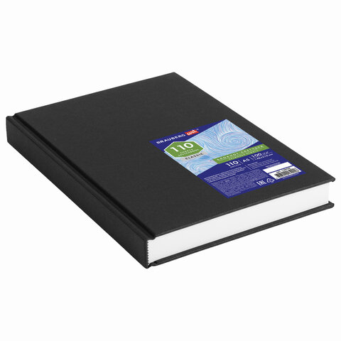 Скетчбук, слоновая кость 100 г/м2, 148х210 мм, 110 л., книжный твердый переплет,