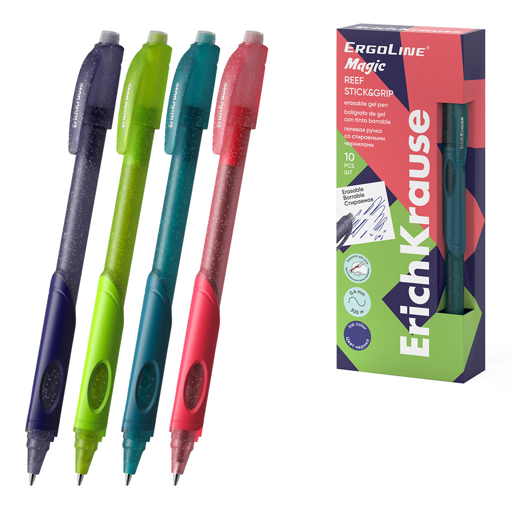 Ручка гелевая сo стираемыми чернилами ErichKrause ErgoLine® Magic Stick&Grip Ручка гелевая сo стираемыми чернилами ErichKrause ErgoLine® Magic Stick&Grip