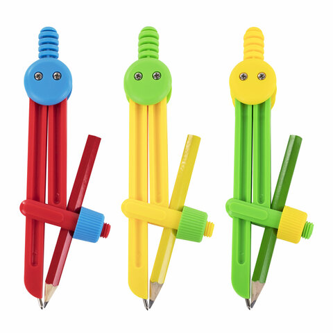 Циркуль ПИФАГОР пластиковый, с карандашом, 110 мм, в чехле, 210236 Циркуль ПИФАГОР пластиковый, с карандашом, 110 мм, в чехле, 210236