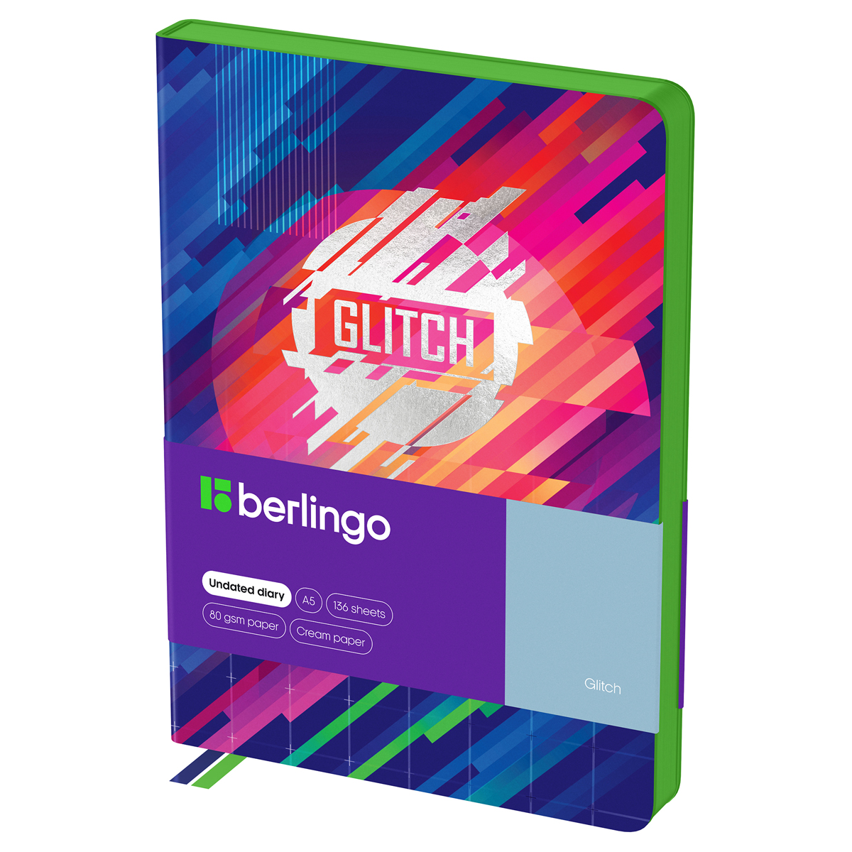 Ежедневник недатированный, А5, 136л., кожзам, Berlingo "Glitch", Ежедневник недатированный, А5, 136л., кожзам, Berlingo "Glitch",