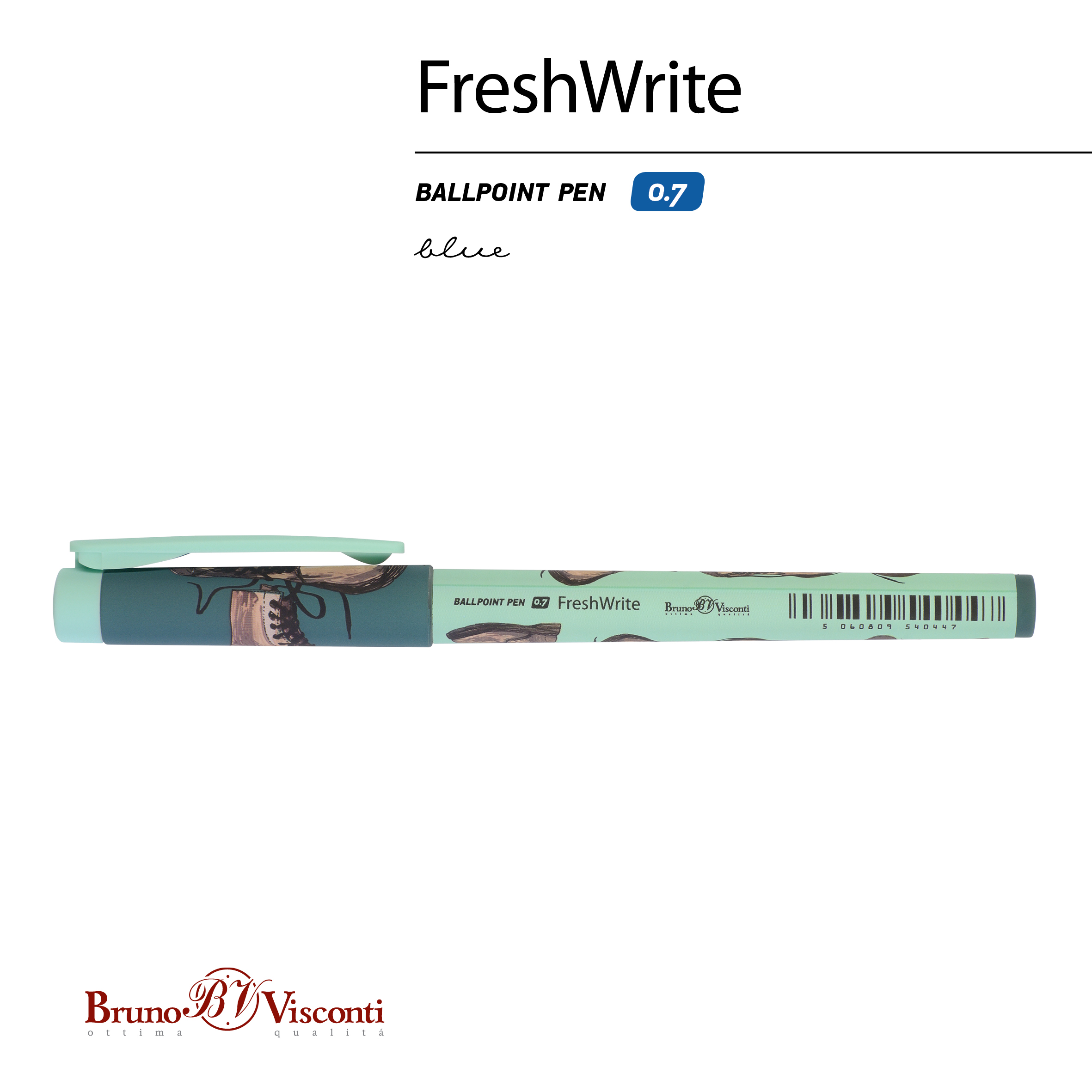 РУЧКА "FreshWrite. Boots. Зеленые ботинки", ШАРИКОВАЯ 0.7 ММ, СИНЯЯ РУЧКА "FreshWrite. Boots. Зеленые ботинки", ШАРИКОВАЯ 0.7 ММ, СИНЯЯ
