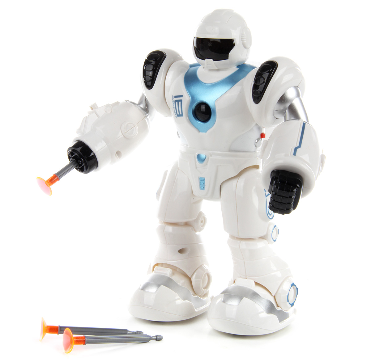 Робот на радиоуправлении, стреляющий мягкими патронами, 17.5*10.4*22см. Робот на радиоуправлении, стреляющий мягкими патронами, 17.5*10.4*22см.