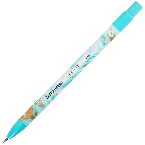 Карандаш механический цанговый 2 мм, BRAUBERG "FROST", HB, встроенная