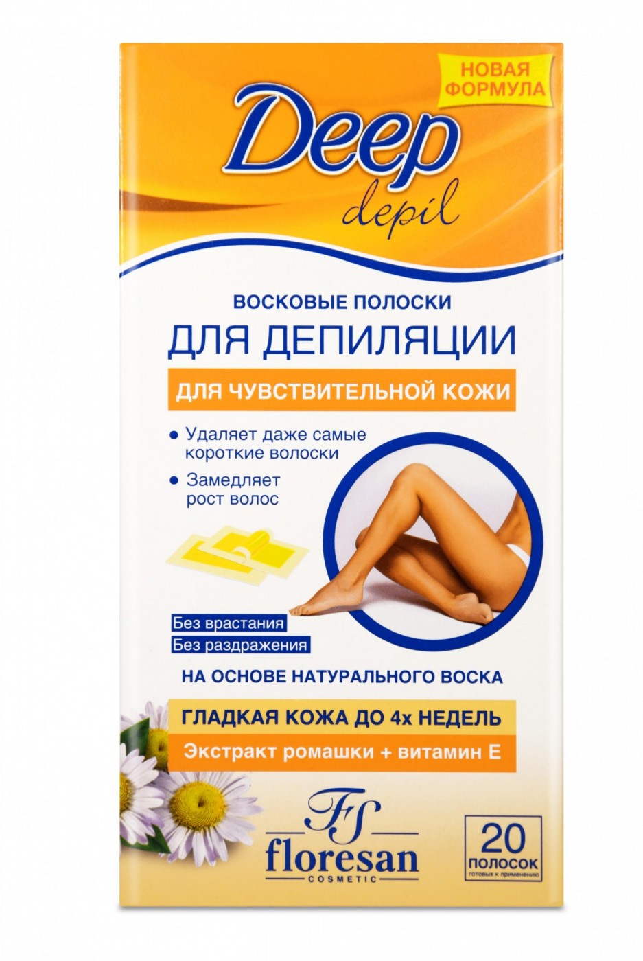 Floresan Deep Depil Восковые полоски для депиляции для чувствительной кожи с Floresan Deep Depil Восковые полоски для депиляции для чувствительной кожи с