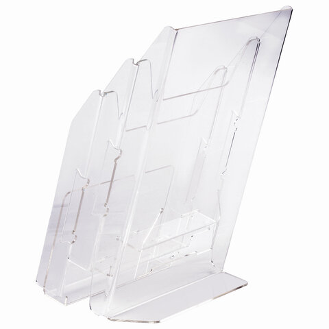 Подставка настольная для рекламных материалов (250х215х32 мм) А4, 3 отделения,