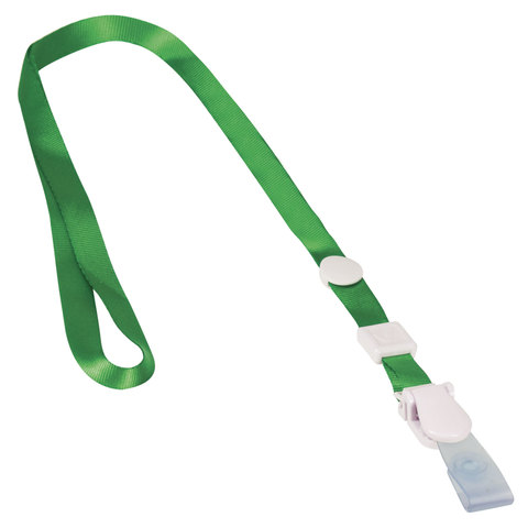 Лента для бейджей, 45 см, съемный пластиковый клип-замок с петелькой, ЗЕЛЕНАЯ, Лента для бейджей, 45 см, съемный пластиковый клип-замок с петелькой, ЗЕЛЕНАЯ,