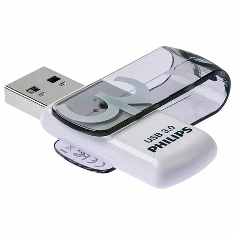 Флеш-диск 32 GB PHILIPS VIVID, разъем USB 3.0, черный, FM32FD00B/97 Флеш-диск 32 GB PHILIPS VIVID, разъем USB 3.0, черный, FM32FD00B/97