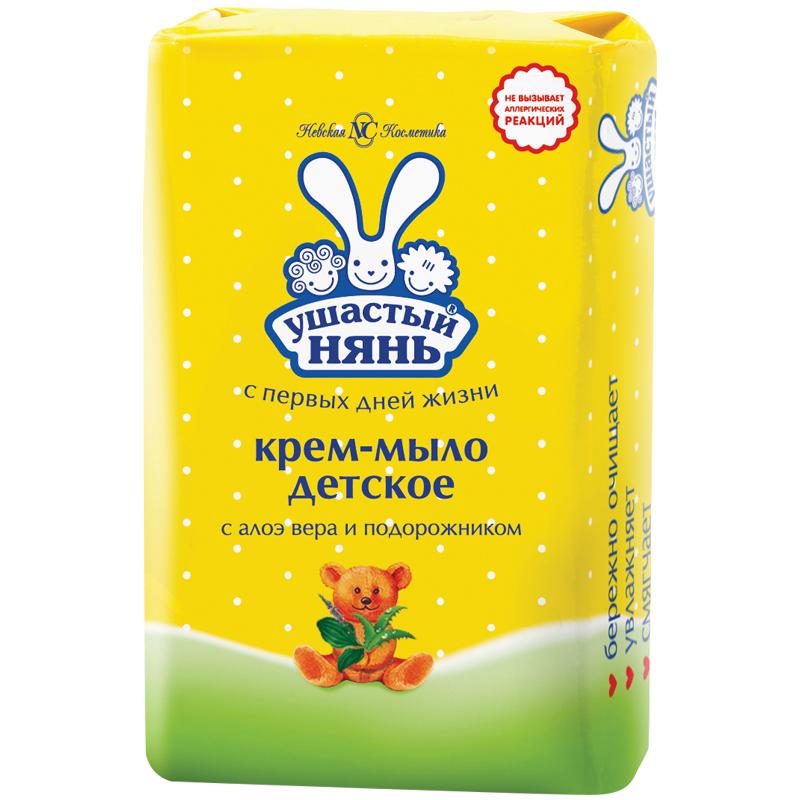 Мыло-крем Ушастый нянь, детское, с Алоэ-вера и подорожником, бумажная обертка, Мыло-крем Ушастый нянь, детское, с Алоэ-вера и подорожником, бумажная обертка,