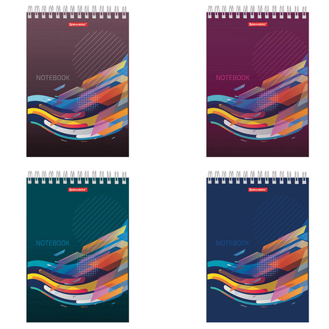 Блокнот А5 60 листов, гребень, жесткая подложка, клетка, BRAUBERG Блокнот А5 60 листов, гребень, жесткая подложка, клетка, BRAUBERG