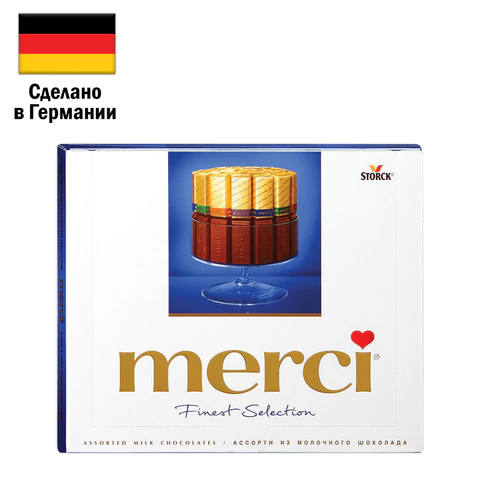 Конфеты MERCI ассорти из молочного шоколада, 250 г, ГЕРМАНИЯ, 015416-00/35/49 Конфеты MERCI ассорти из молочного шоколада, 250 г, ГЕРМАНИЯ, 015416-00/35/49
