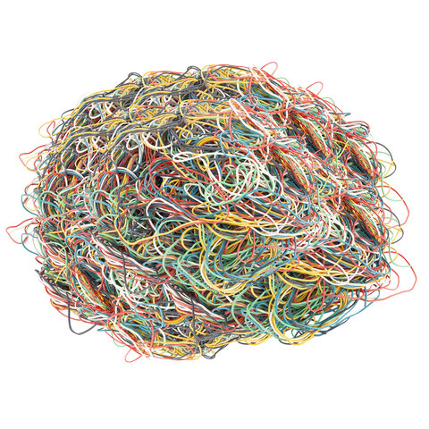 Резинки банковские универсальные диаметром 60 мм, BRAUBERG 10 кг, цветные,