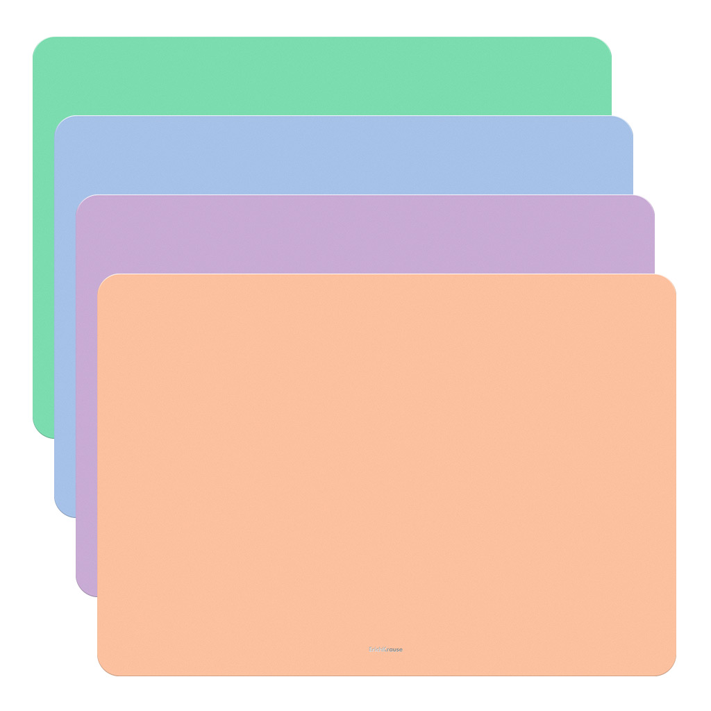 Подкладка настольная пластиковая Erich Krause Matt Pastel Bloom, A2, ассорти (в Подкладка настольная пластиковая Erich Krause Matt Pastel Bloom, A2, ассорти (в