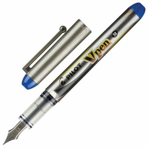 Ручка перьевая PILOT V-Pen, СИНЯЯ, корпус серый, линия письма 0,58 мм, SVP-4M L Ручка перьевая PILOT V-Pen, СИНЯЯ, корпус серый, линия письма 0,58 мм, SVP-4M L