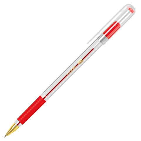 Ручка шариковая с грипом BRAUBERG "X-ONE", КРАСНАЯ, корпус прозрачный, Ручка шариковая с грипом BRAUBERG "X-ONE", КРАСНАЯ, корпус прозрачный,