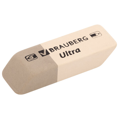 Ластики BRAUBERG "Ultra" 6 шт., размер ластика 41х14х8 мм, серо-белые, Ластики BRAUBERG "Ultra" 6 шт., размер ластика 41х14х8 мм, серо-белые,