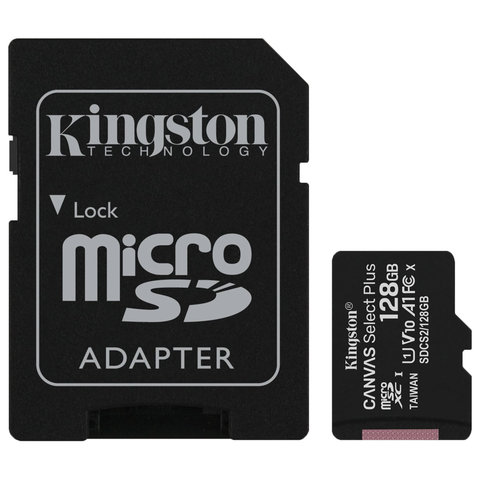 Карта памяти microSDXC 128 GB KINGSTON Canvas Select Plus UHS-I U1,100 Мб/с Карта памяти microSDXC 128 GB KINGSTON Canvas Select Plus UHS-I U1,100 Мб/с