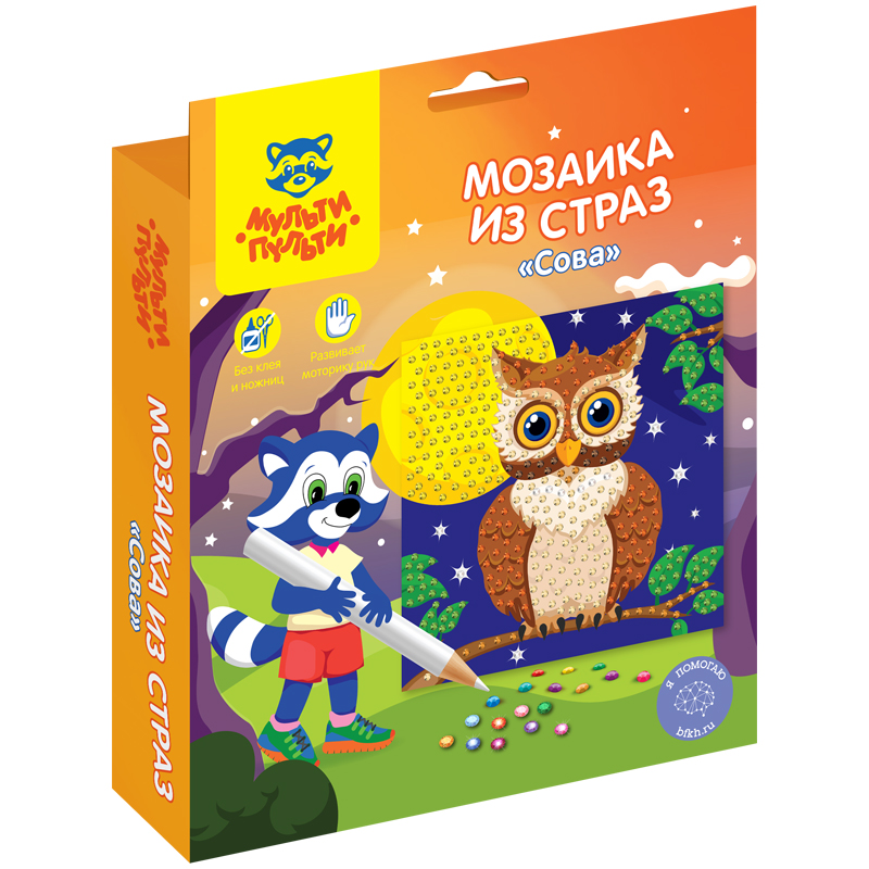 Мозаика из страз Мульти-Пульти "Сова" Мозаика из страз Мульти-Пульти "Сова"