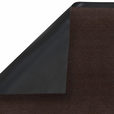 Коврик придверный 80х120 см, КОРИЧНЕВЫЙ, влаго-грязезащитный, 300 г/м2, рубчик,