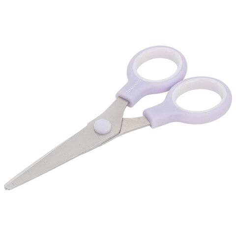 Ножницы BRAUBERG KIDS 130 мм, ручки лавандовые, закругленные лезвия с линейкой, Ножницы BRAUBERG KIDS 130 мм, ручки лавандовые, закругленные лезвия с линейкой,