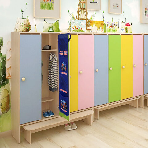 Кармашки-органайзер в шкафчик для детского сада ЮНЛАНДИЯ, увеличенный размер,