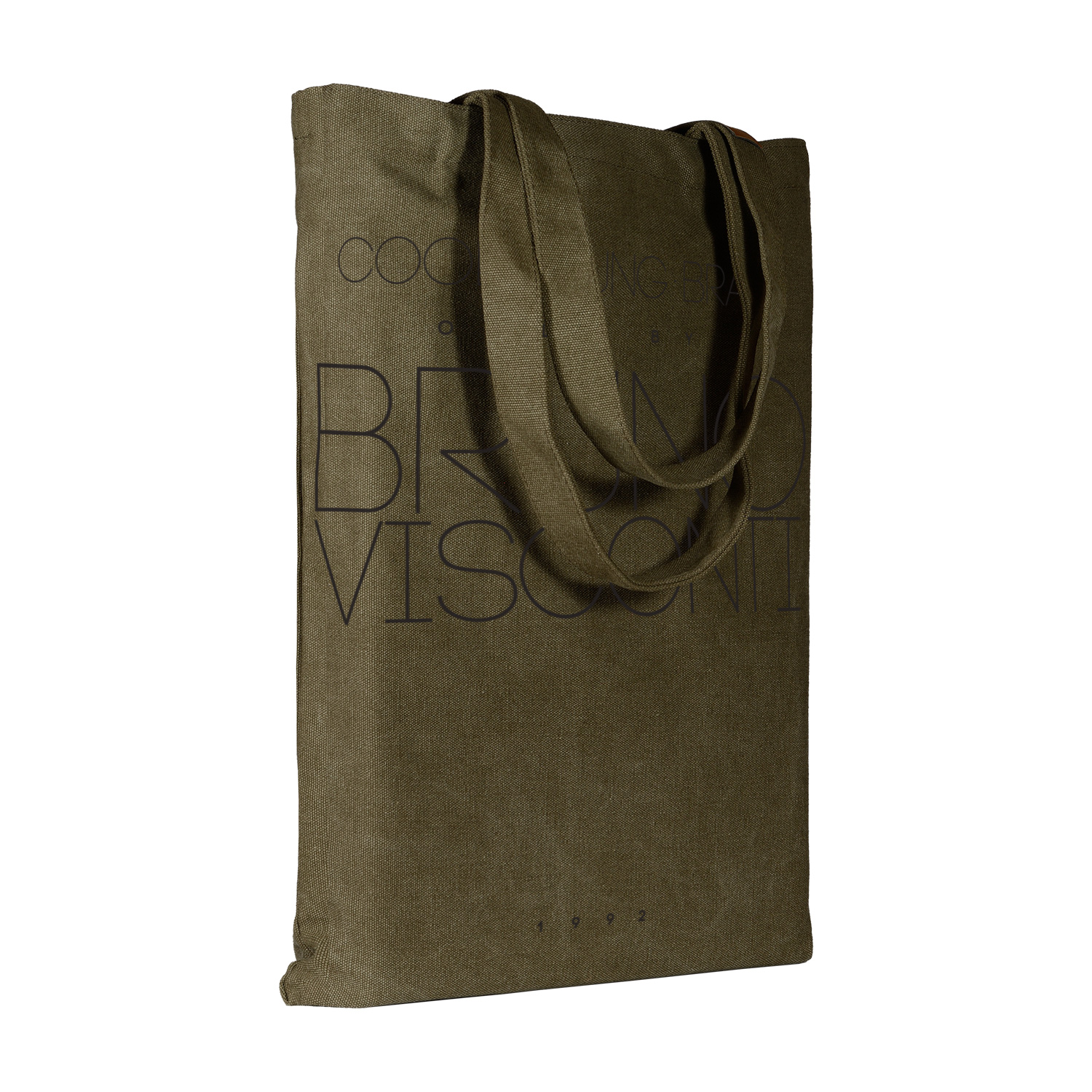 СУМКА-ШОППЕР С КАРМАНОМ, ЦВЕТ ХАКИ "BV" 35x47 cm