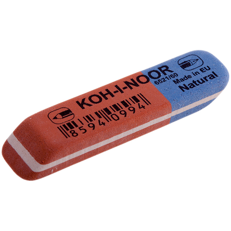 Ластик "Blue Star" 60, скошенный, комбинированный, натуральный каучук, Ластик "Blue Star" 60, скошенный, комбинированный, натуральный каучук,