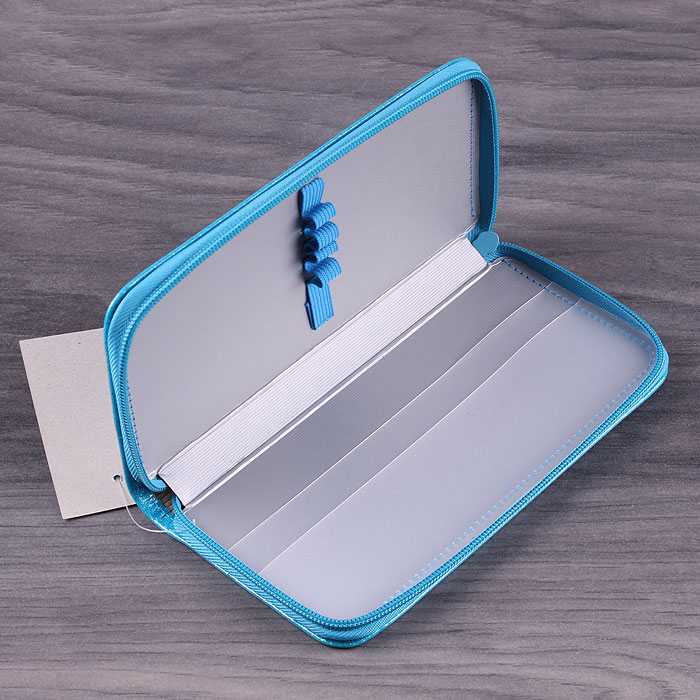 Пенал-косметичка с блёстками 190*100*26мм голубой Пенал-косметичка с блёстками 190*100*26мм голубой