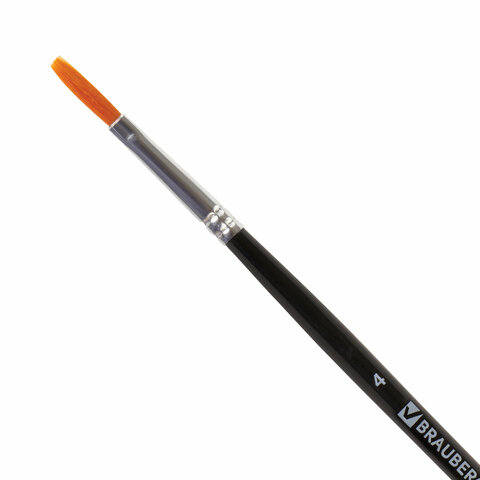 Кисть BRAUBERG синтетика, плоская, №4, 200867 Кисть BRAUBERG синтетика, плоская, №4, 200867